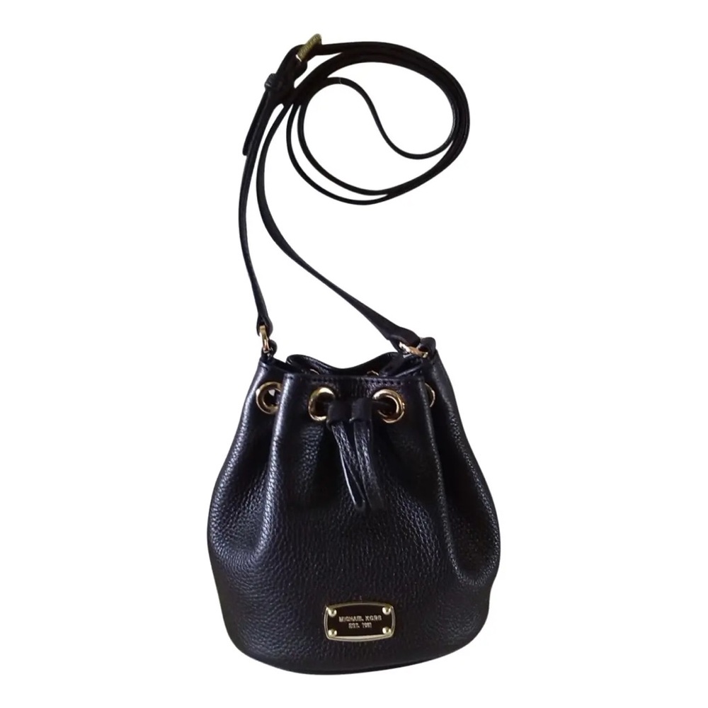 Michael Kors Black Leather Bucket Bag